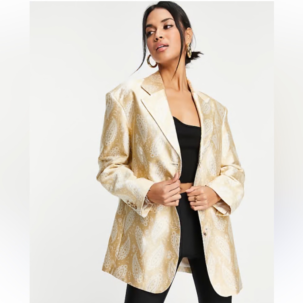Topshop paisley jacquard blazer
